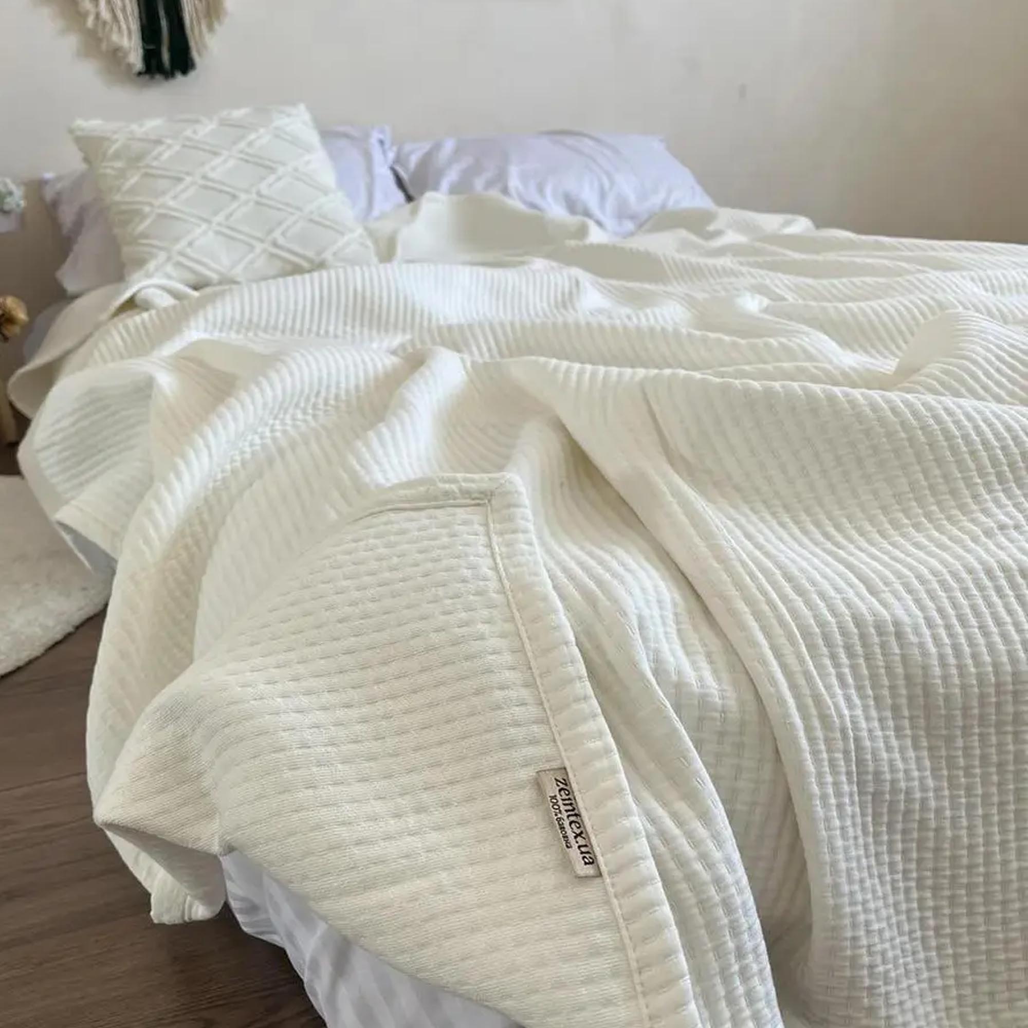 Покривало бавовняне OSLO, молочний