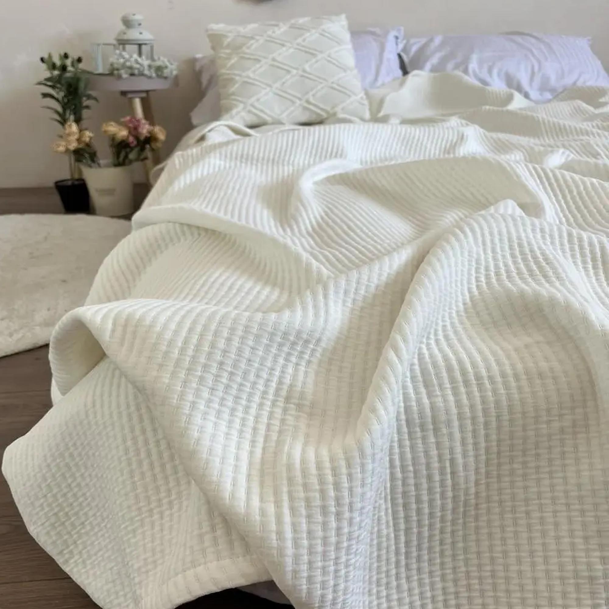 Покрывало хлопковое OSLO, молочный