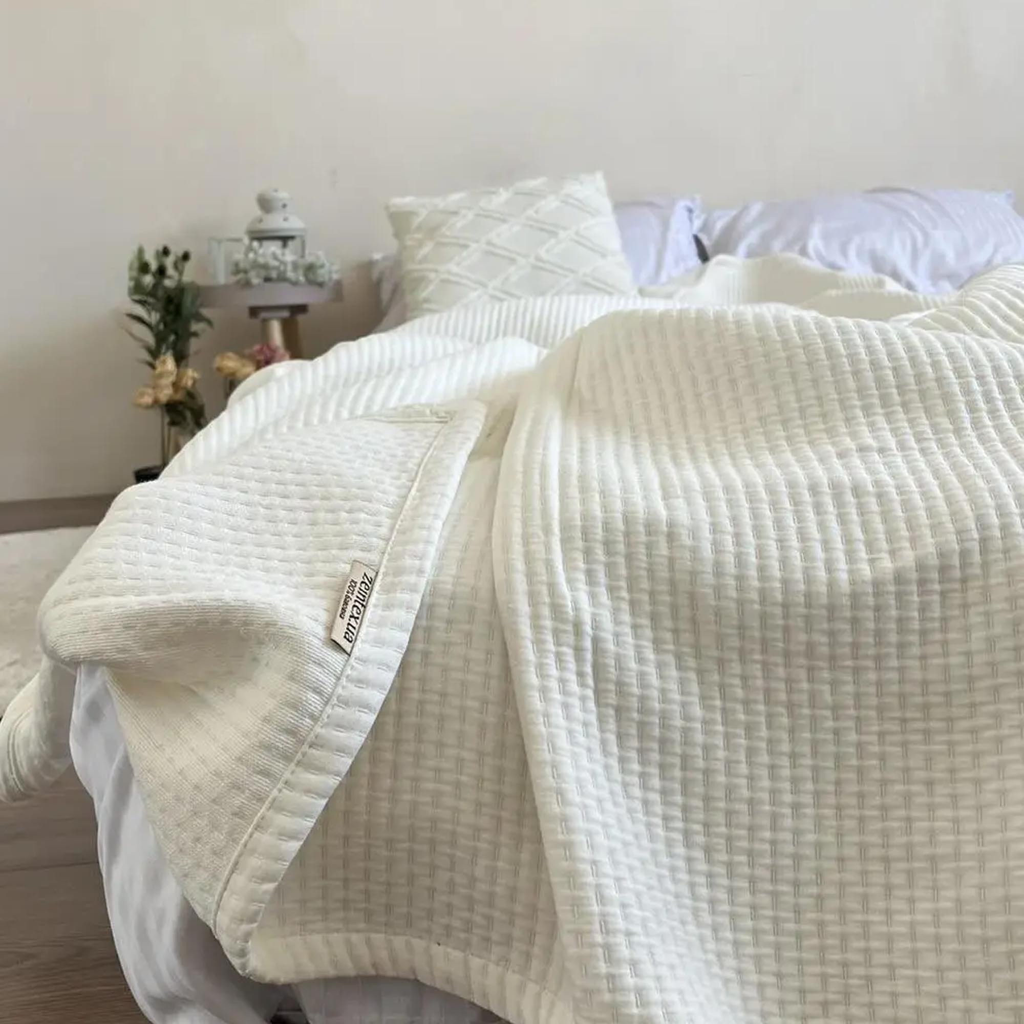 Покрывало хлопковое OSLO, молочный