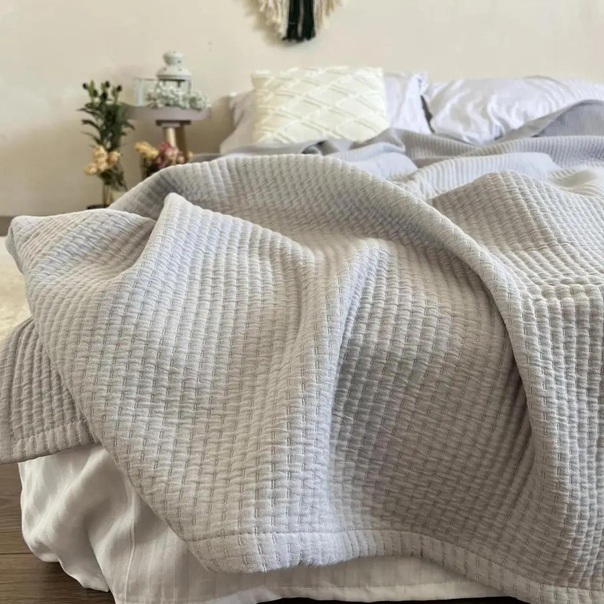 Покрывало хлопковое OSLO, серый