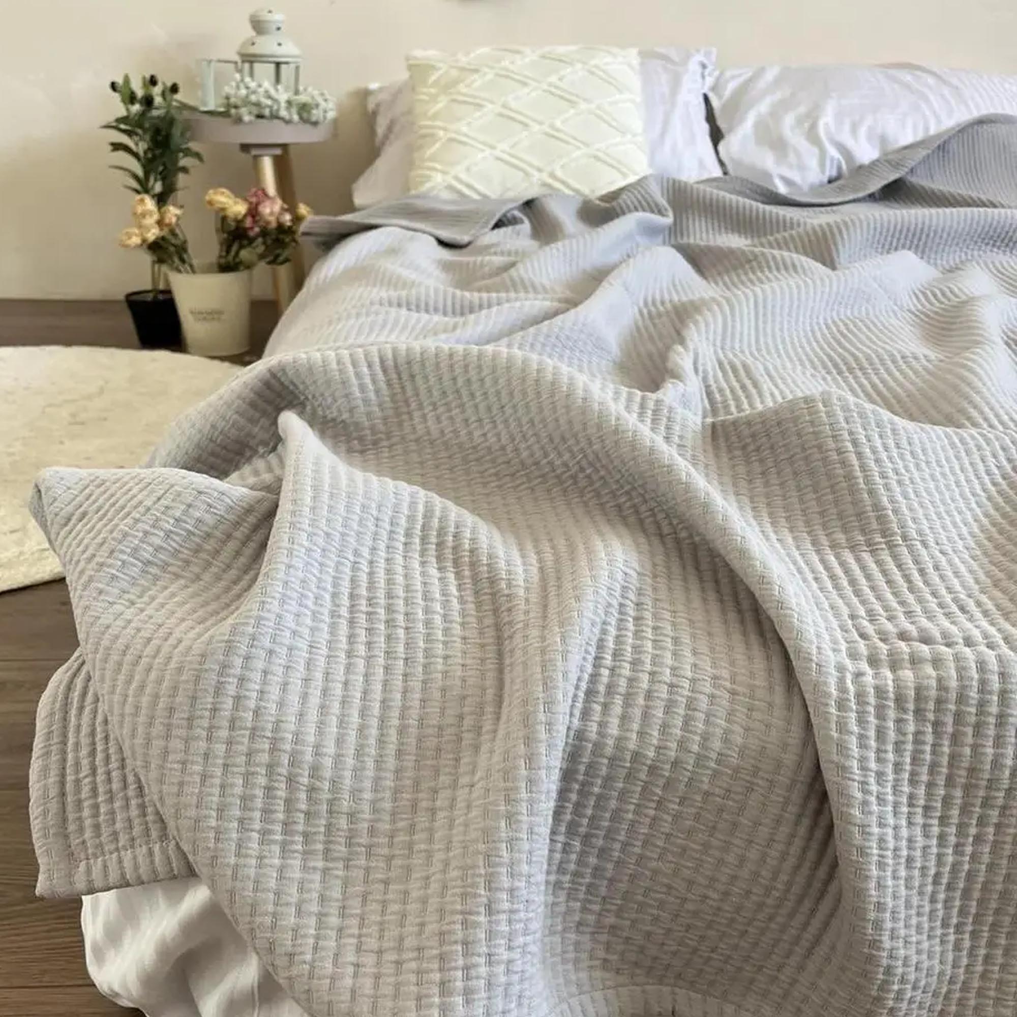 Покрывало хлопковое OSLO, серый