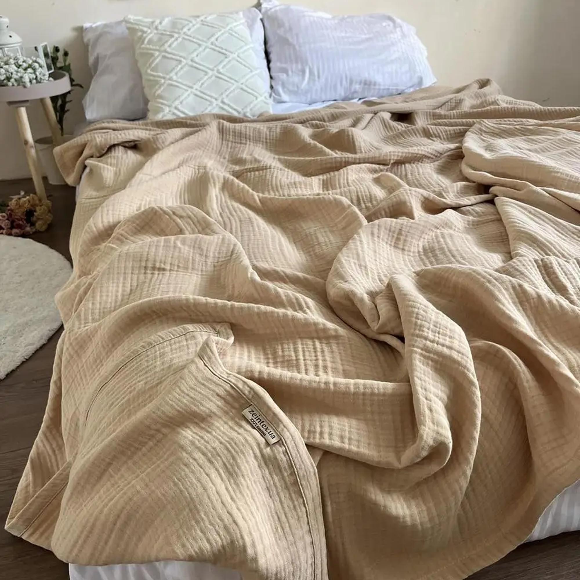 Покривало муслінове HEAVEN, бежевий