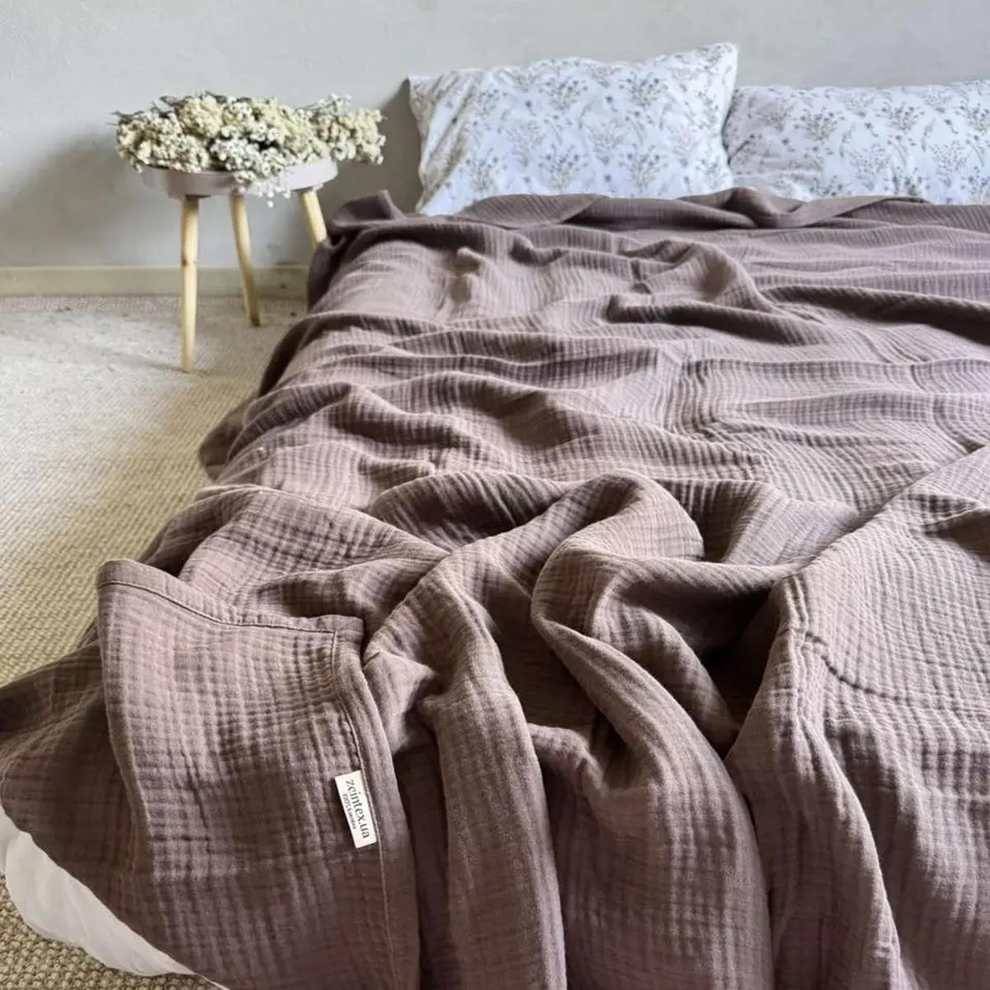 Покривало муслінове HEAVEN, шоколадний