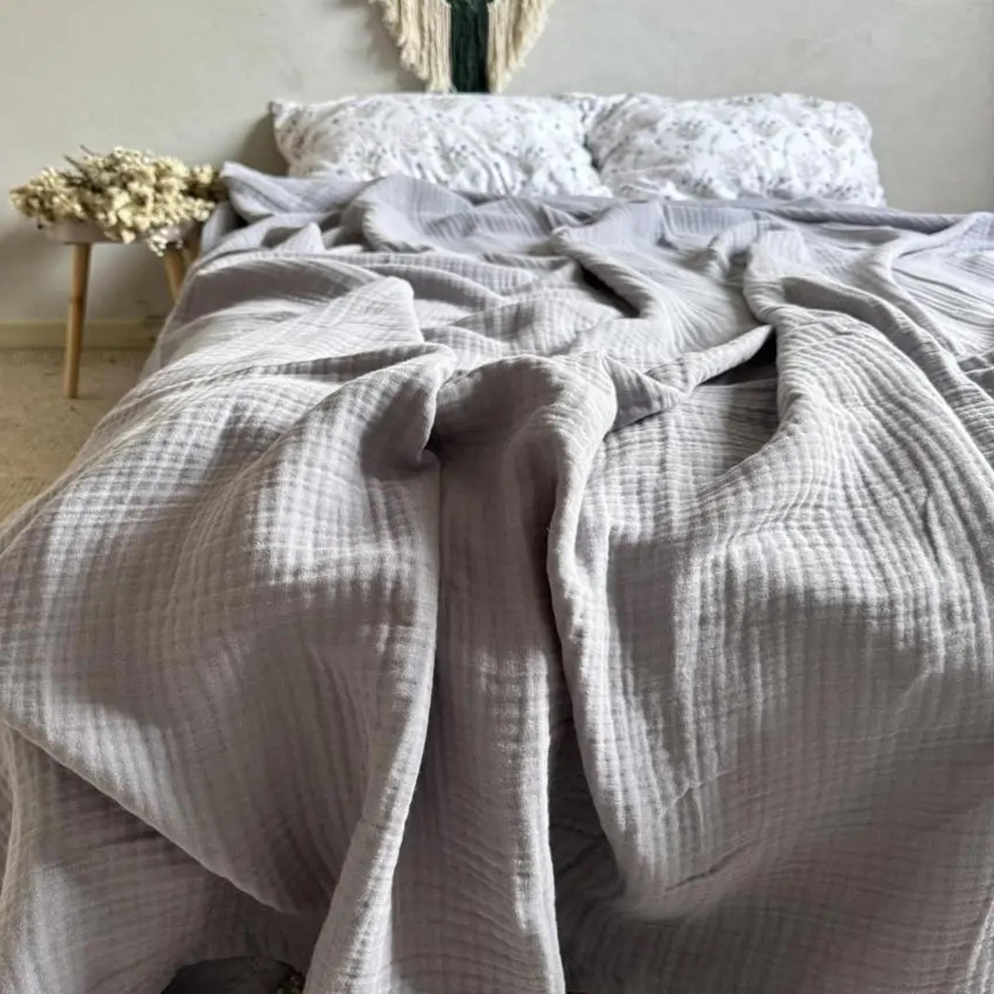 Покривало муслінове HEAVEN, сірий