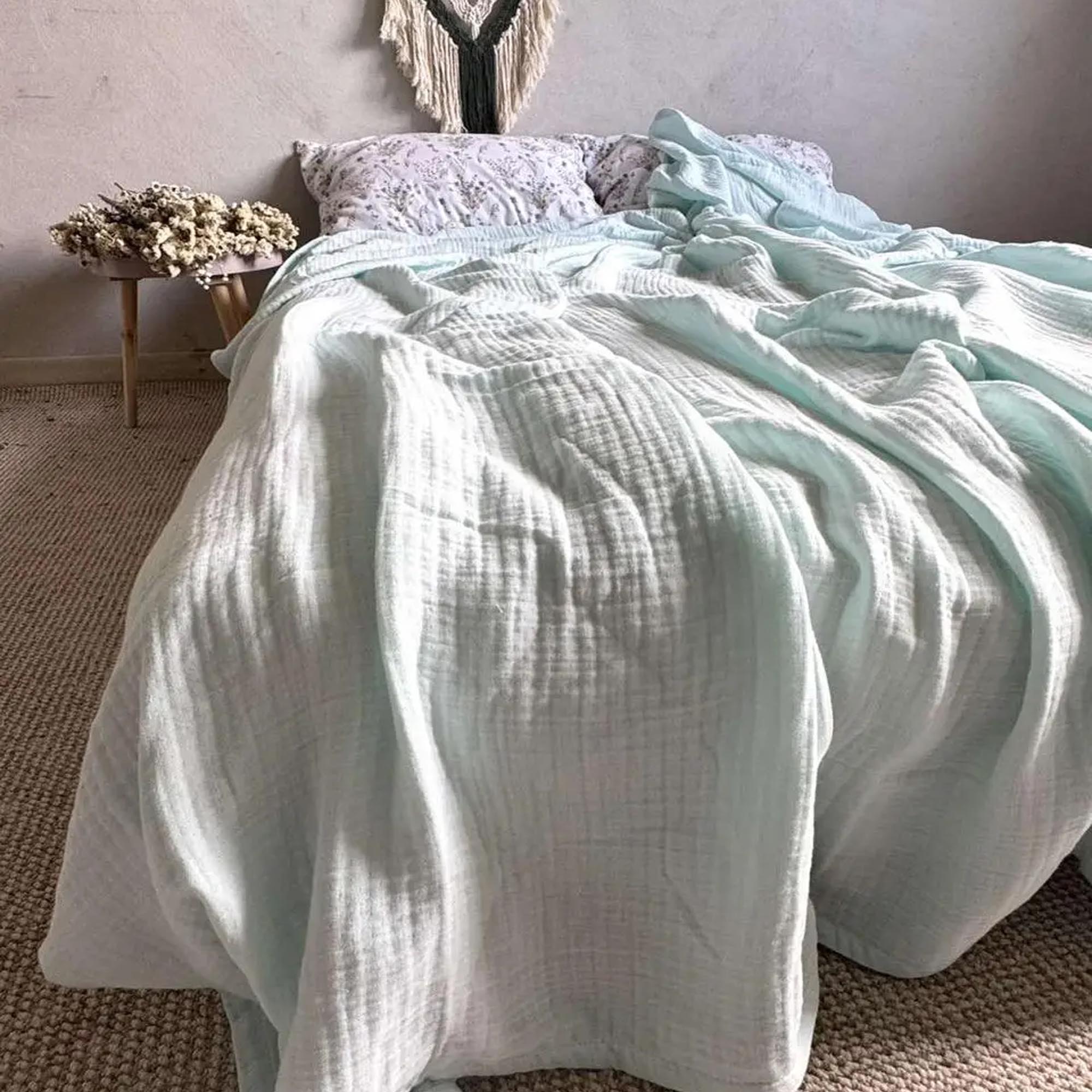 Покривало муслінове HEAVEN, світло-блакитний