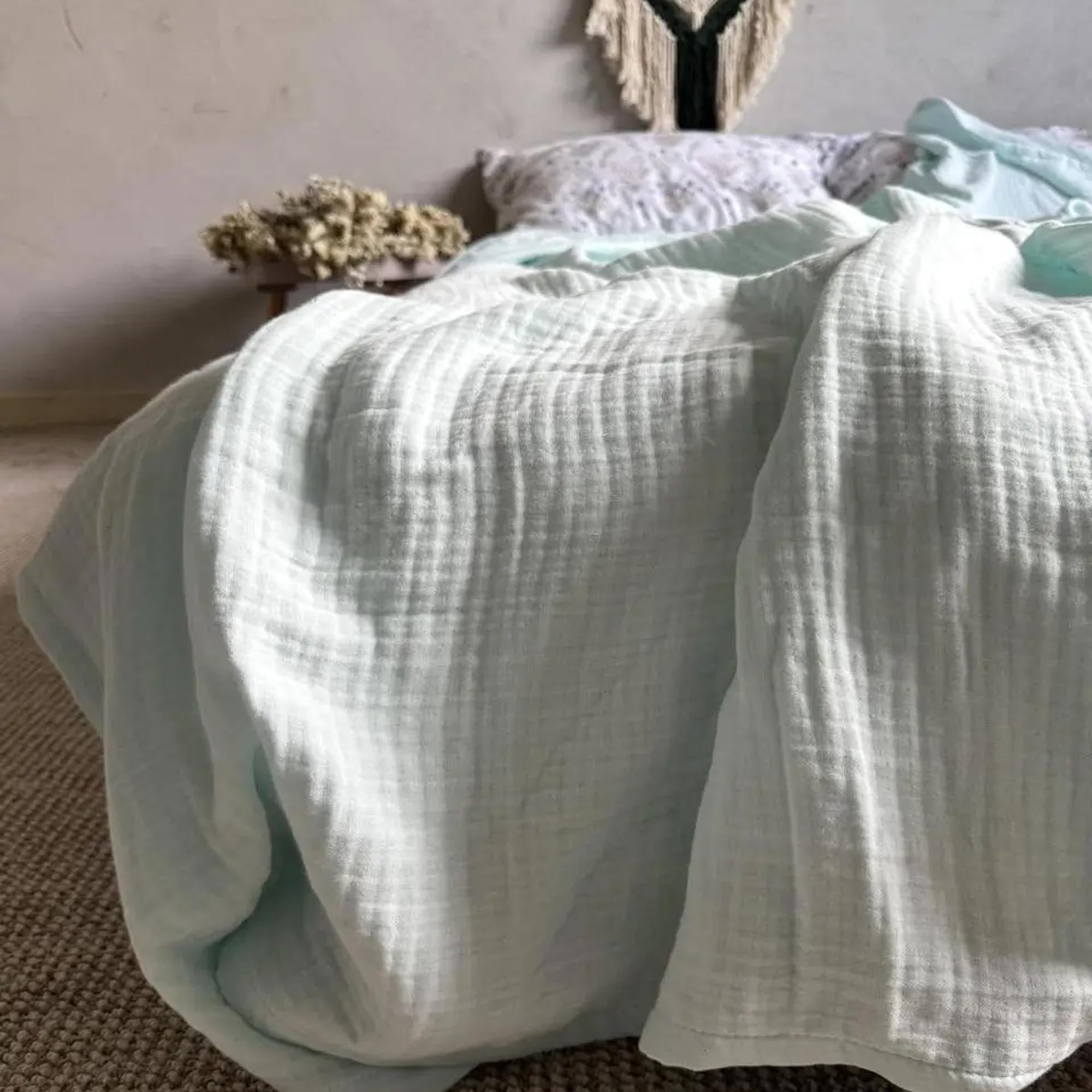 Покривало муслінове HEAVEN, світло-блакитний