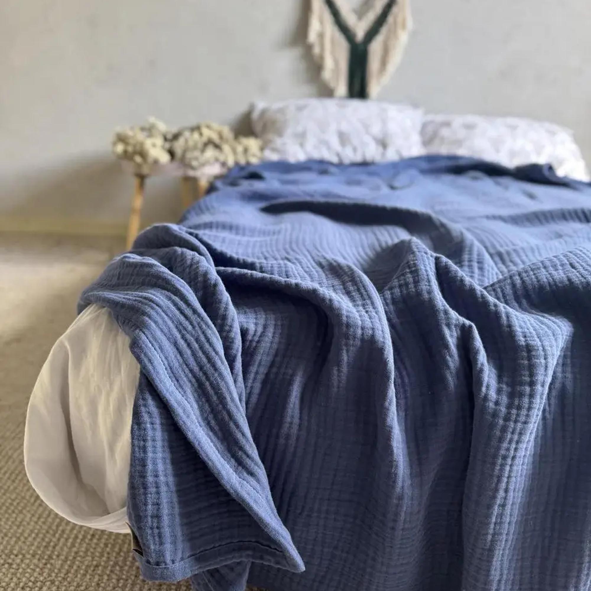 Покривало муслінове HEAVEN, синій