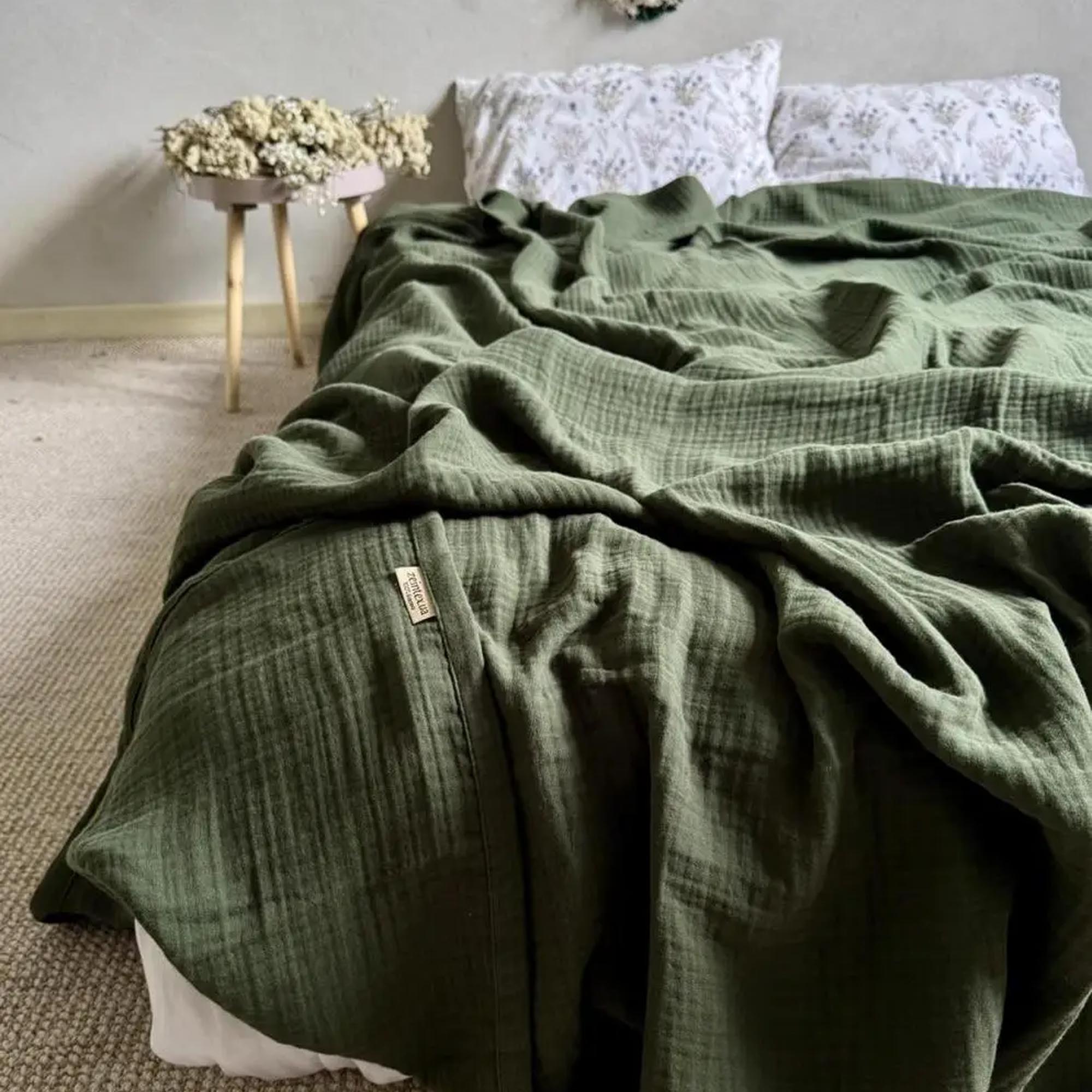 Покривало муслінове HEAVEN, зелений