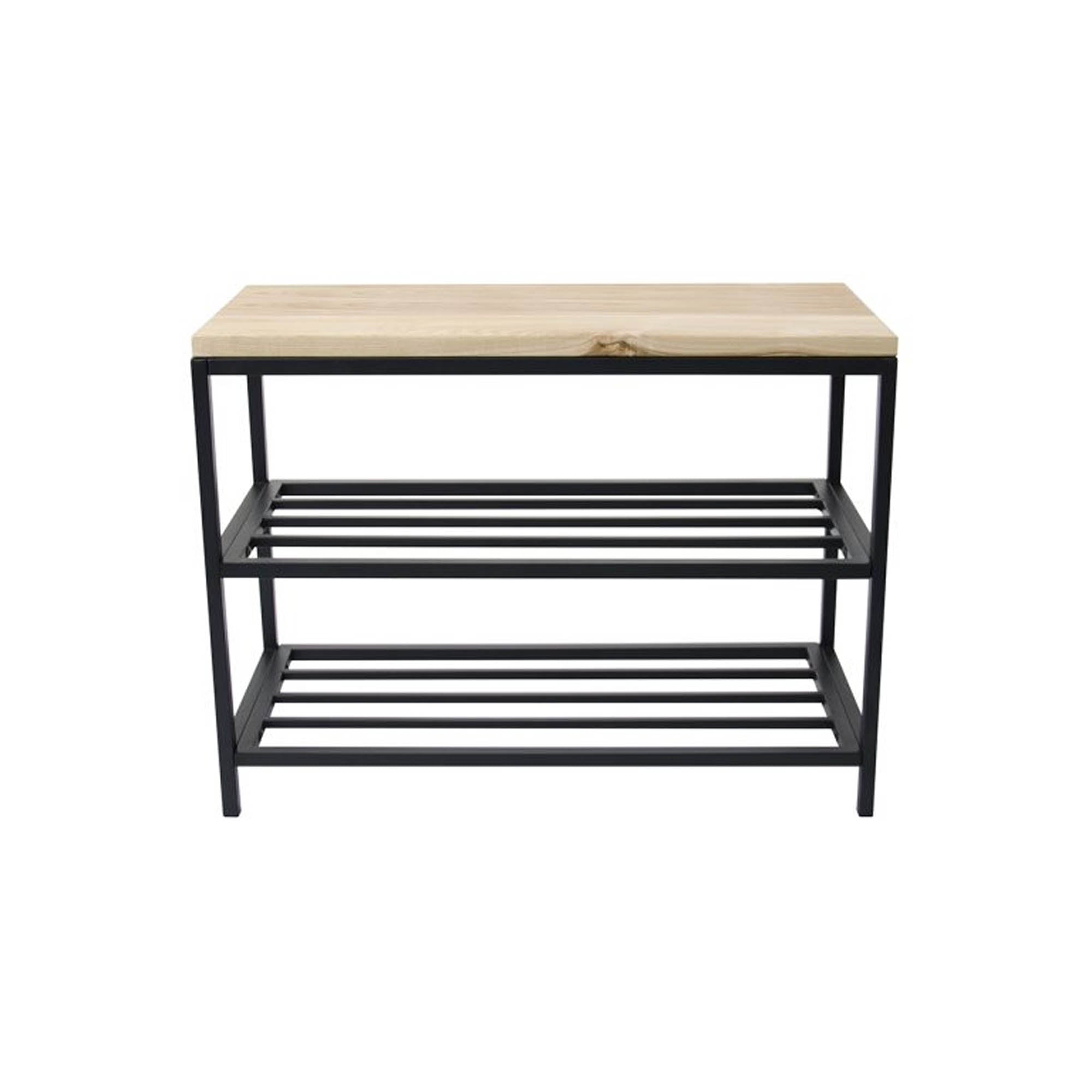 Полиця для взуття, натуральне дерево