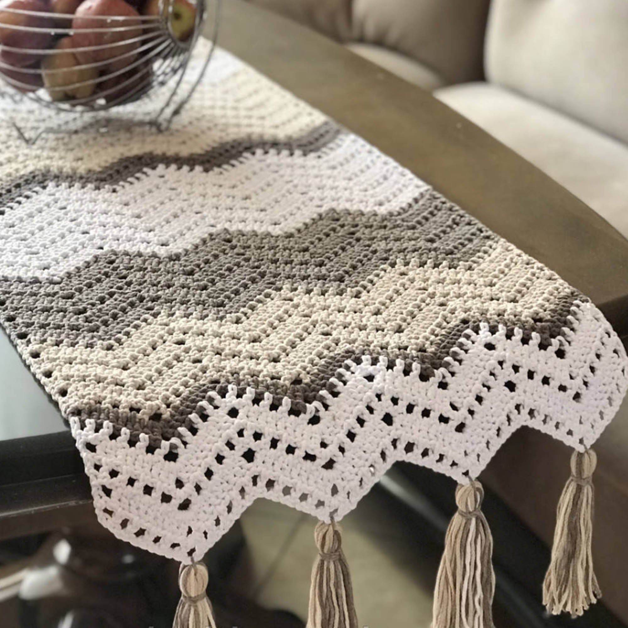 Ранер 39 х 137 см із бавовняного шнура