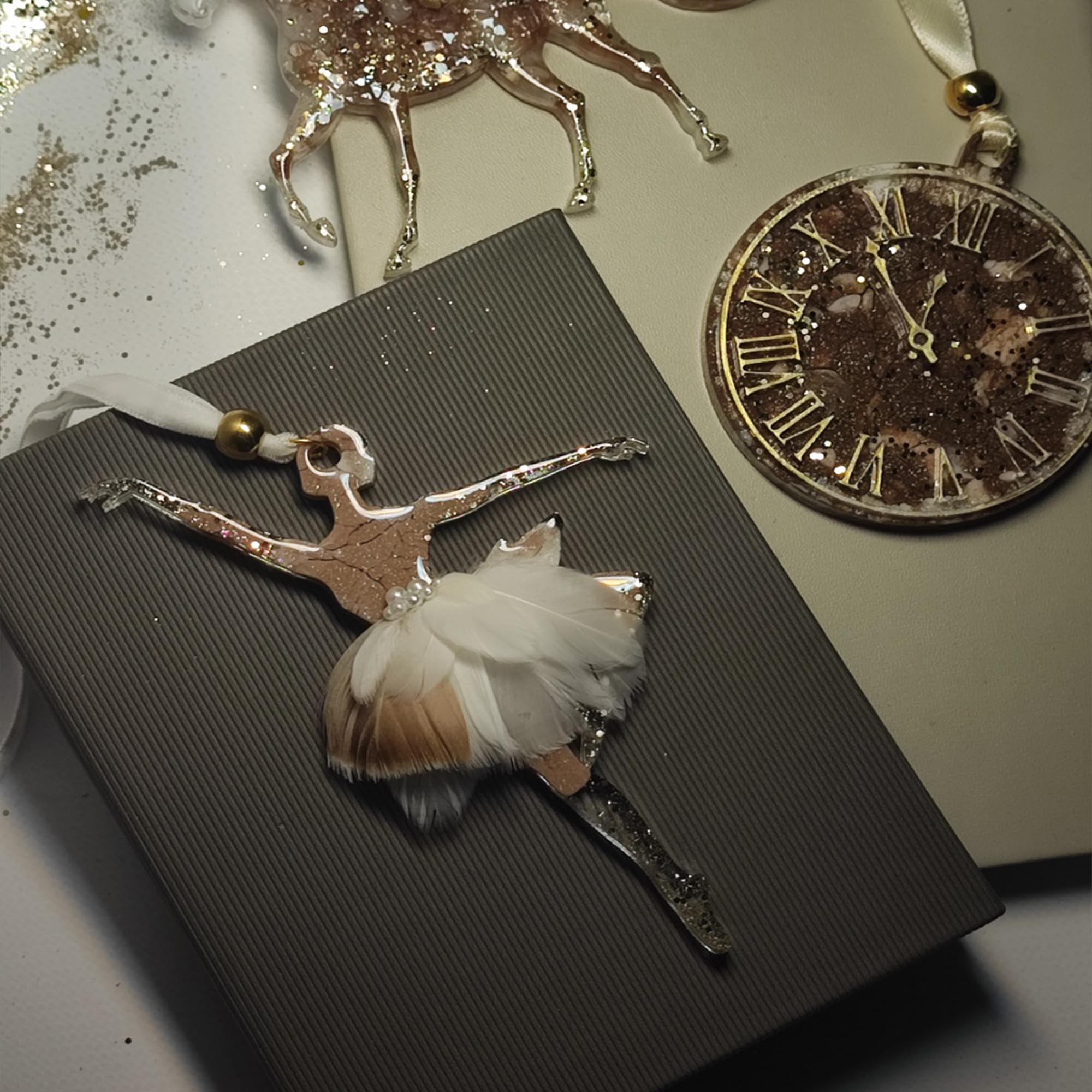 Елочная игрушка БАЛЕРИНА, из эпоксидной смолы