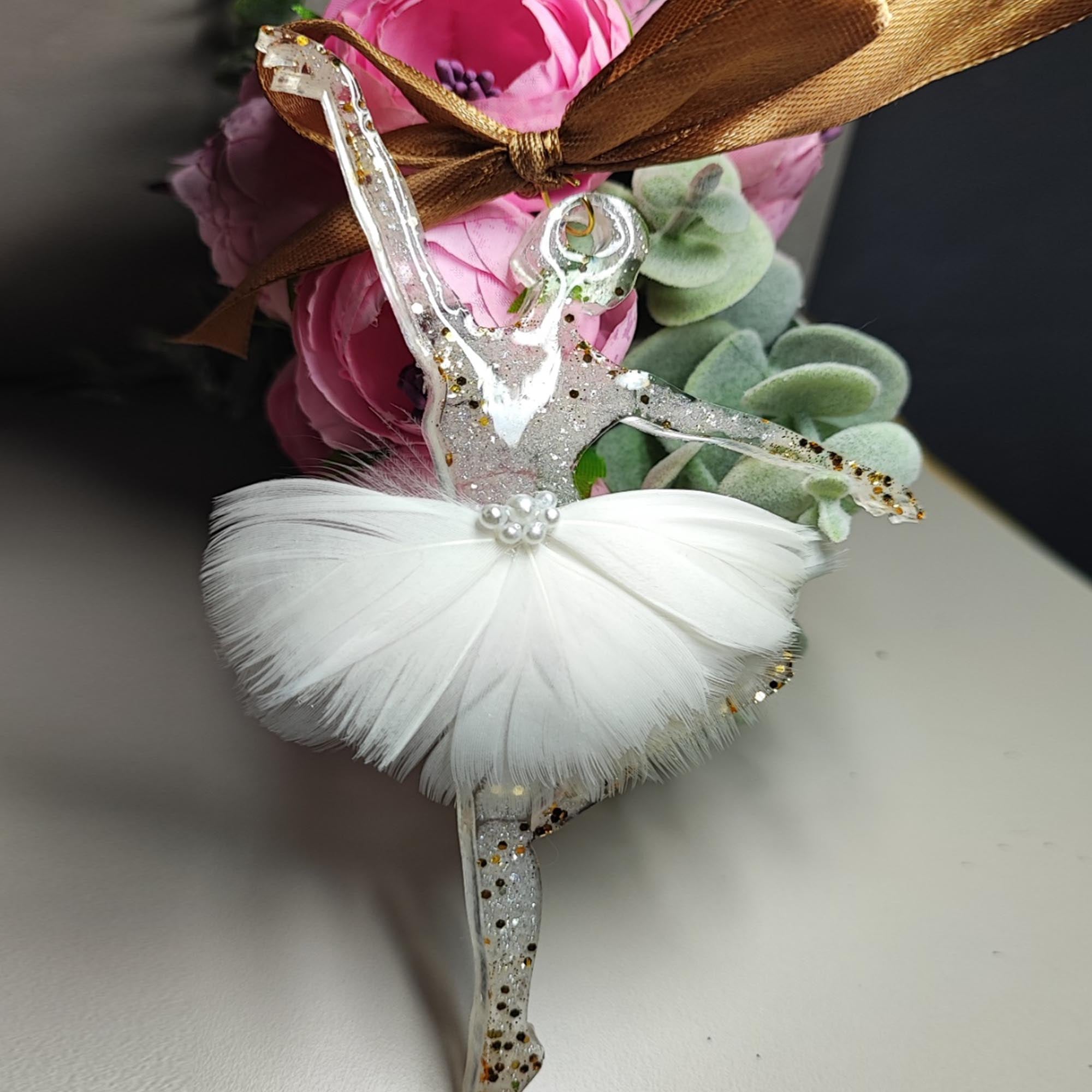 Елочная игрушка БАЛЕРИНА, из эпоксидной смолы