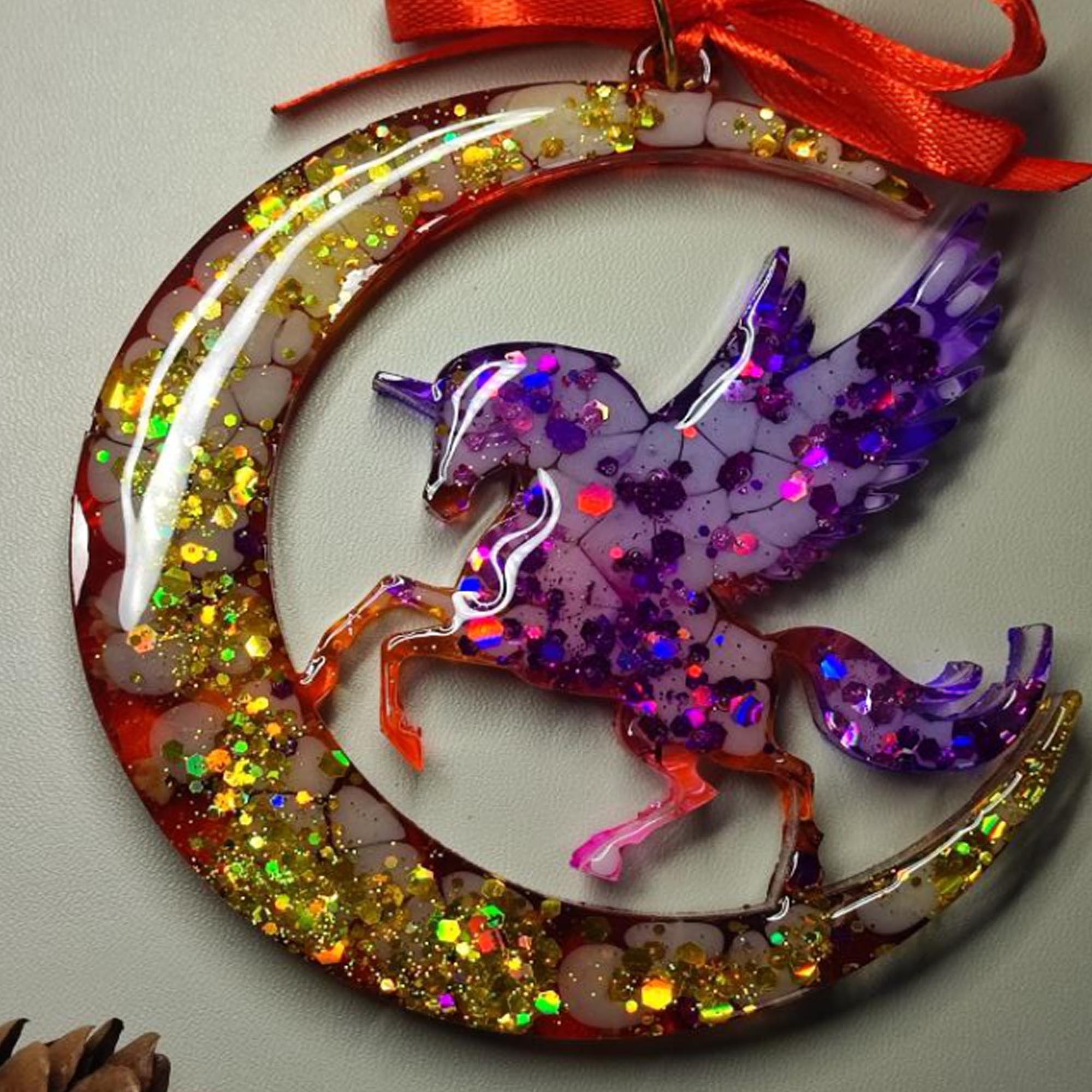 Елочная игрушка ЛОШАДЬ II, из эпоксидной смолы