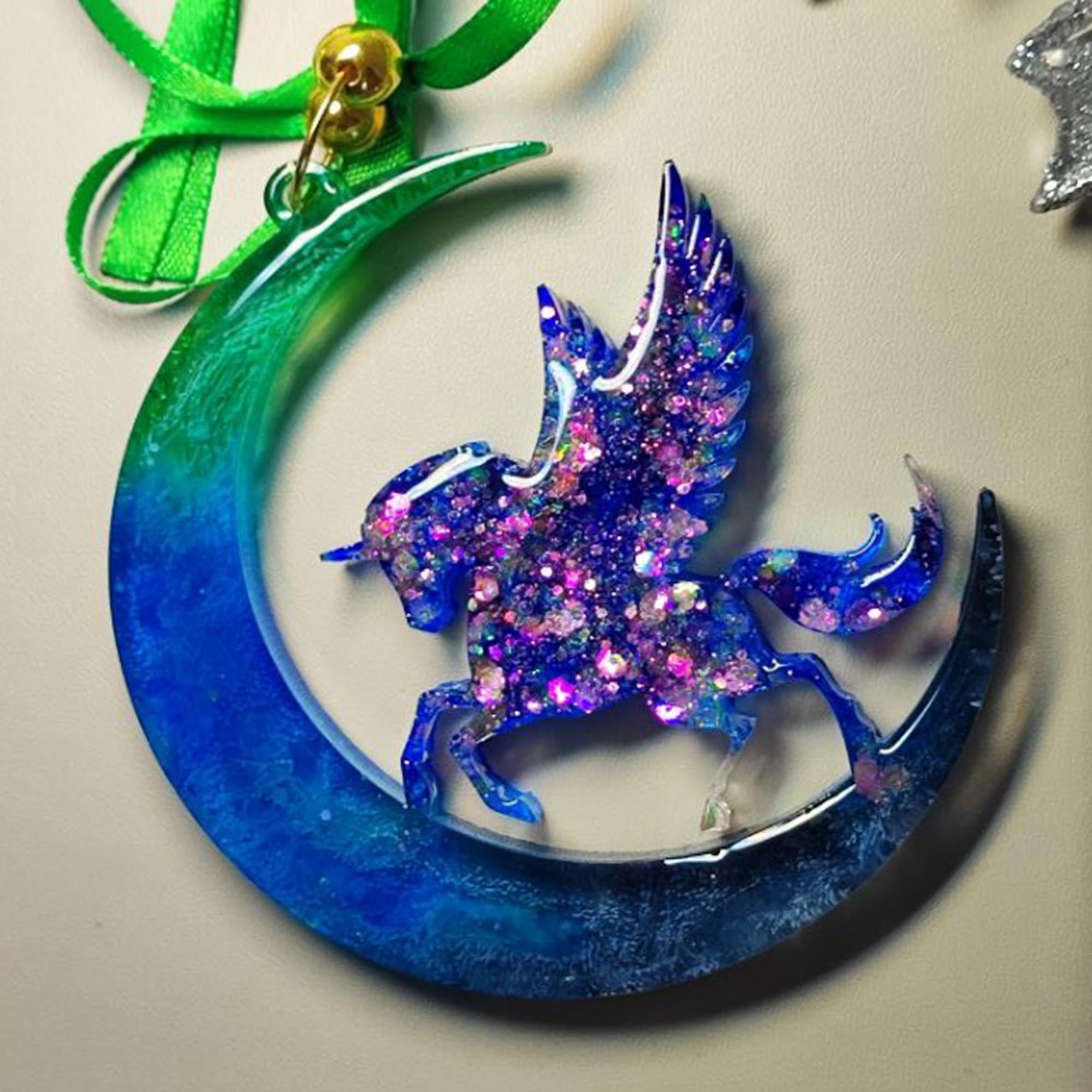 Елочная игрушка ЛОШАДЬ II, из эпоксидной смолы