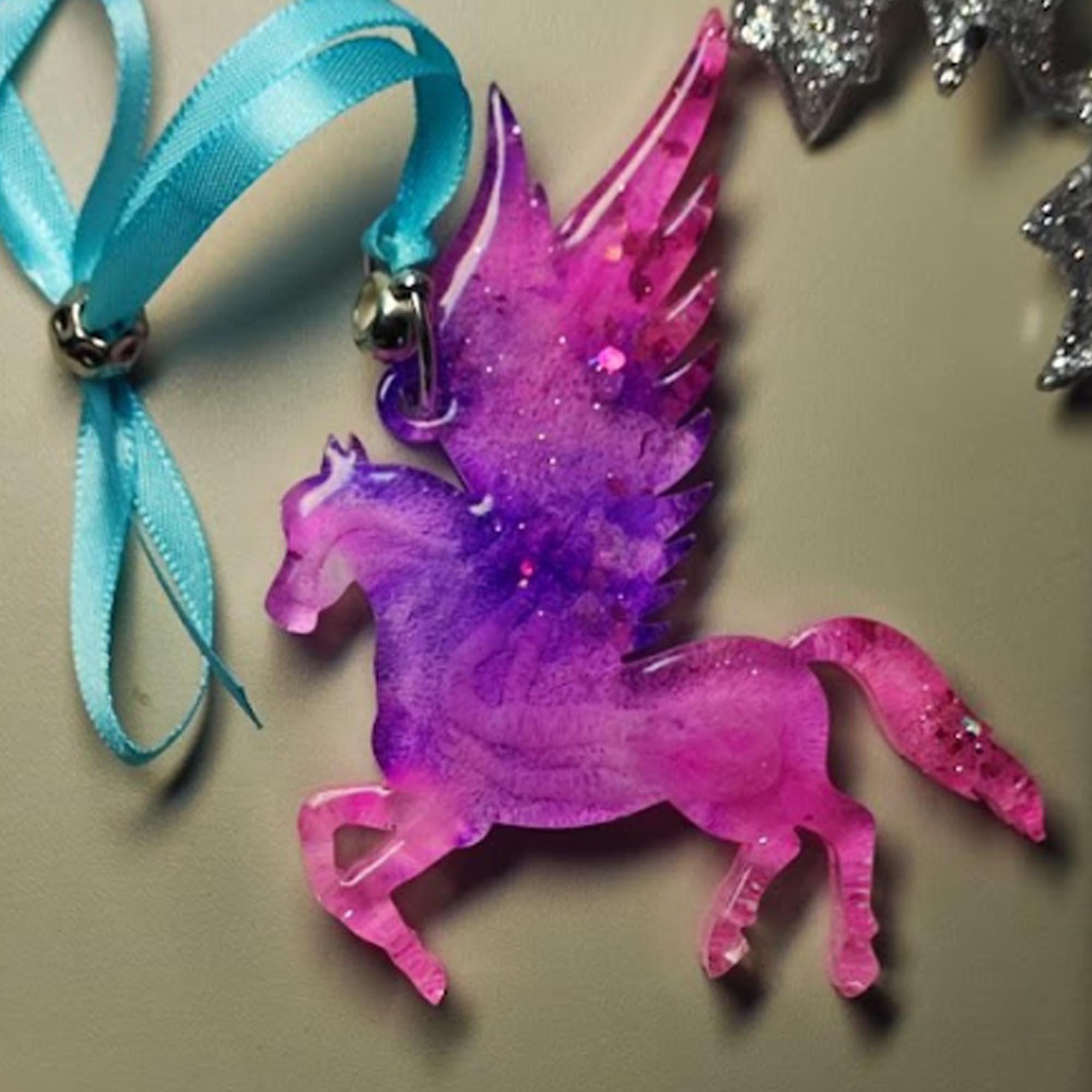 Елочная игрушка ЛОШАДЬ IV, из эпоксидной смолы