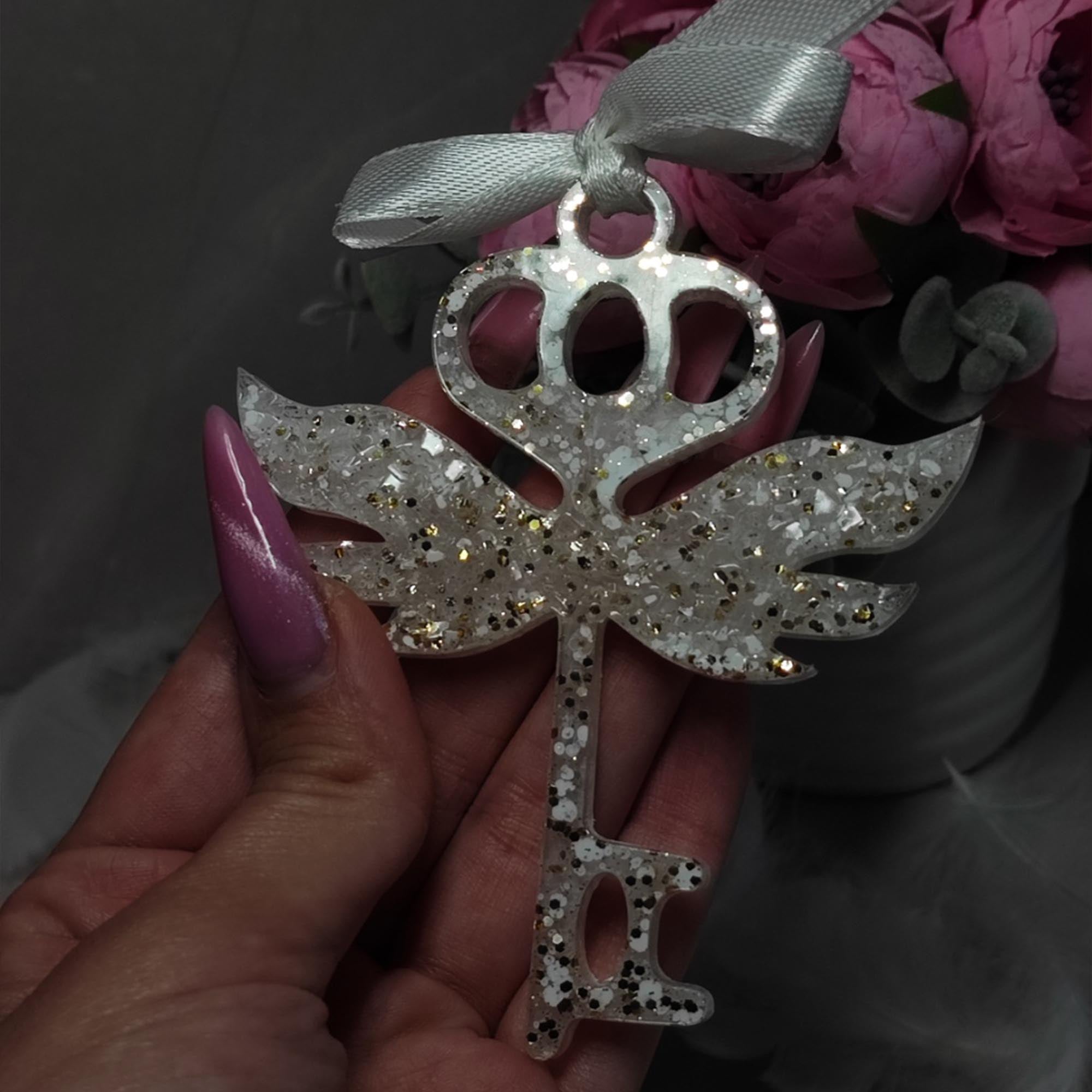 Елочная игрушка КЛЮЧИК, из эпоксидной смолы