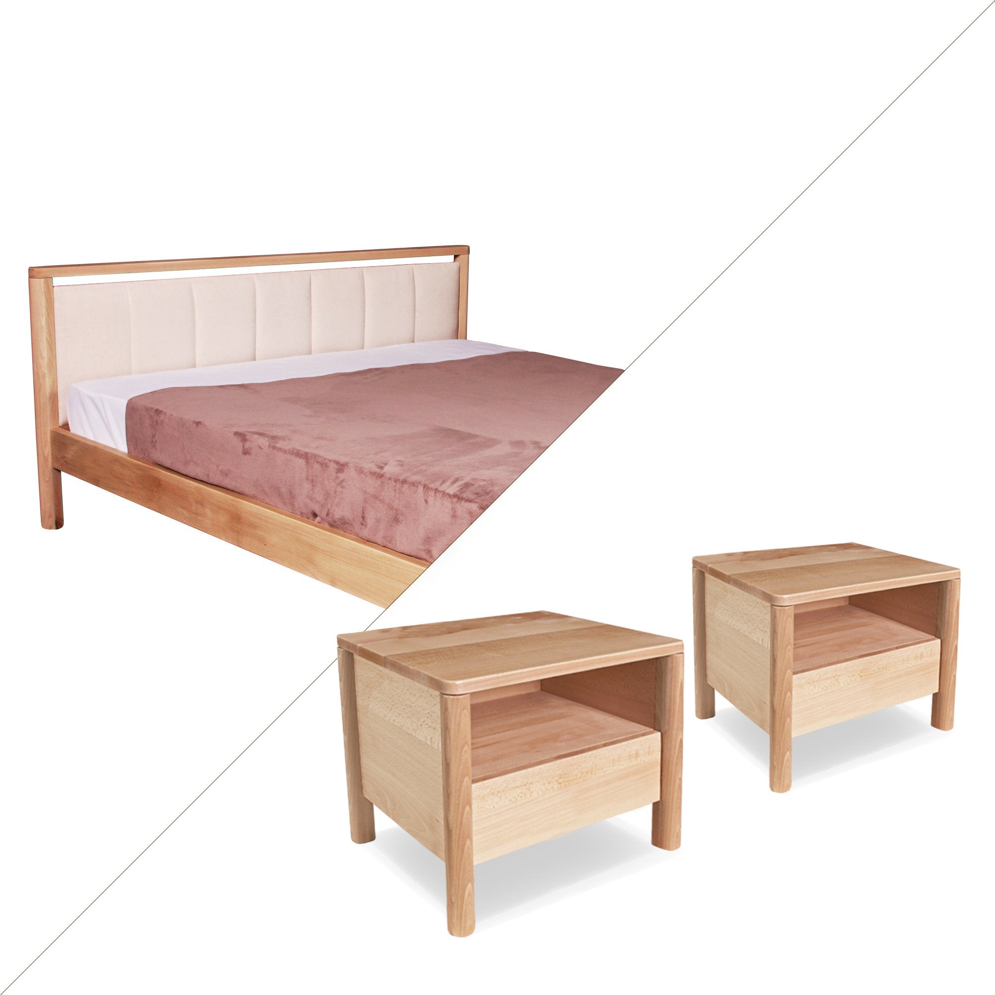 Комплект мебели DROP SOFT, кровать + 2 прикроватные тумбы
