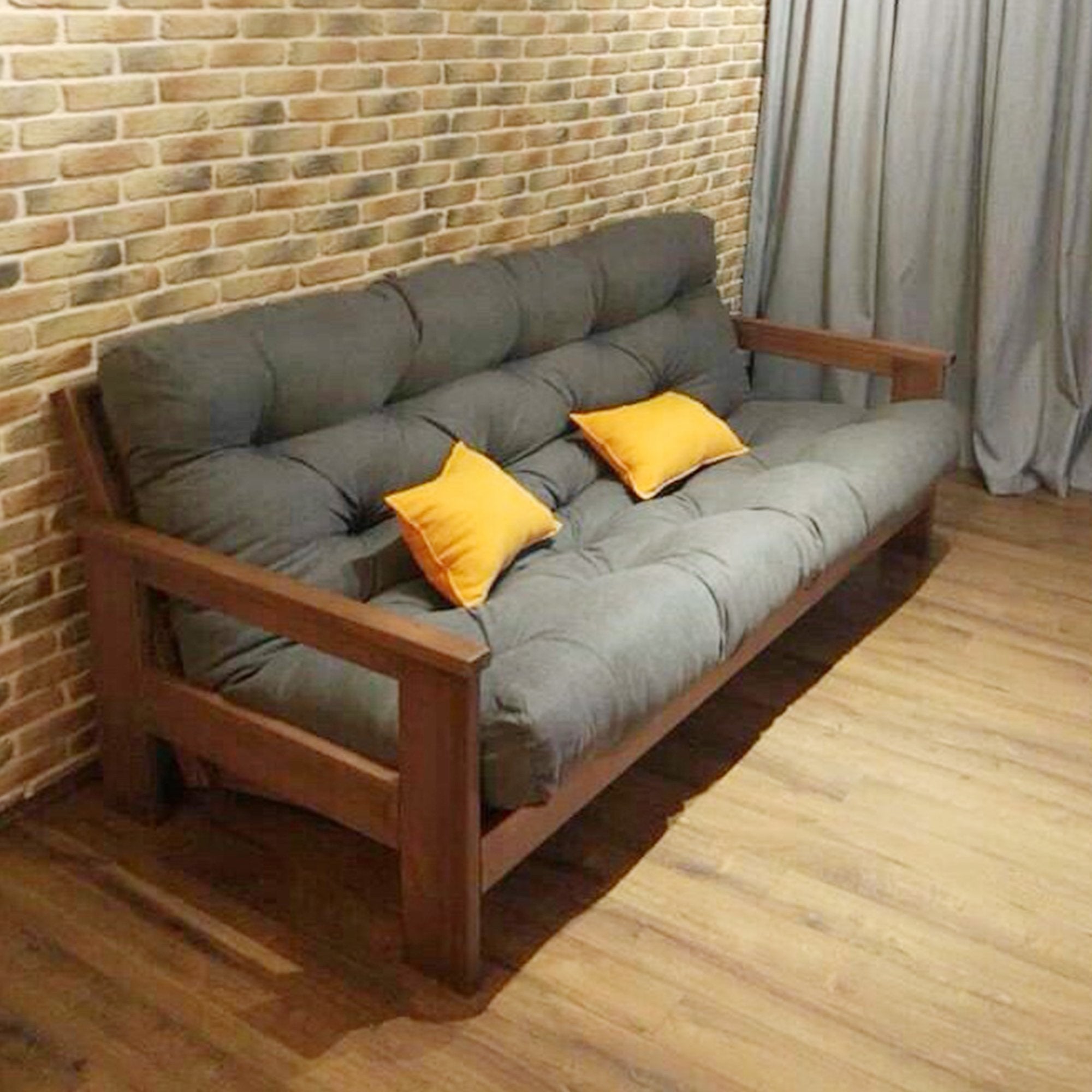 Раскладной диван-футон MEXICO, орехового цвета