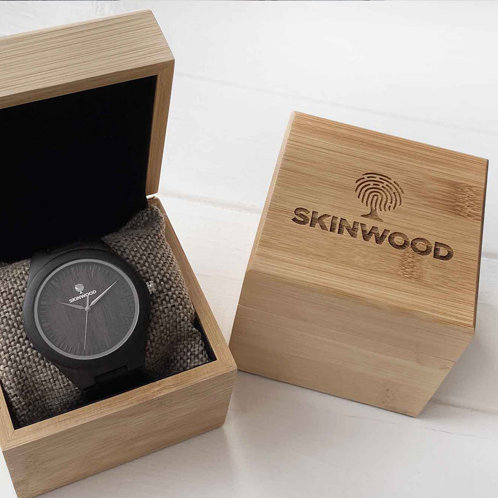Годинник наручний SKINWOOD BLACK з дерева